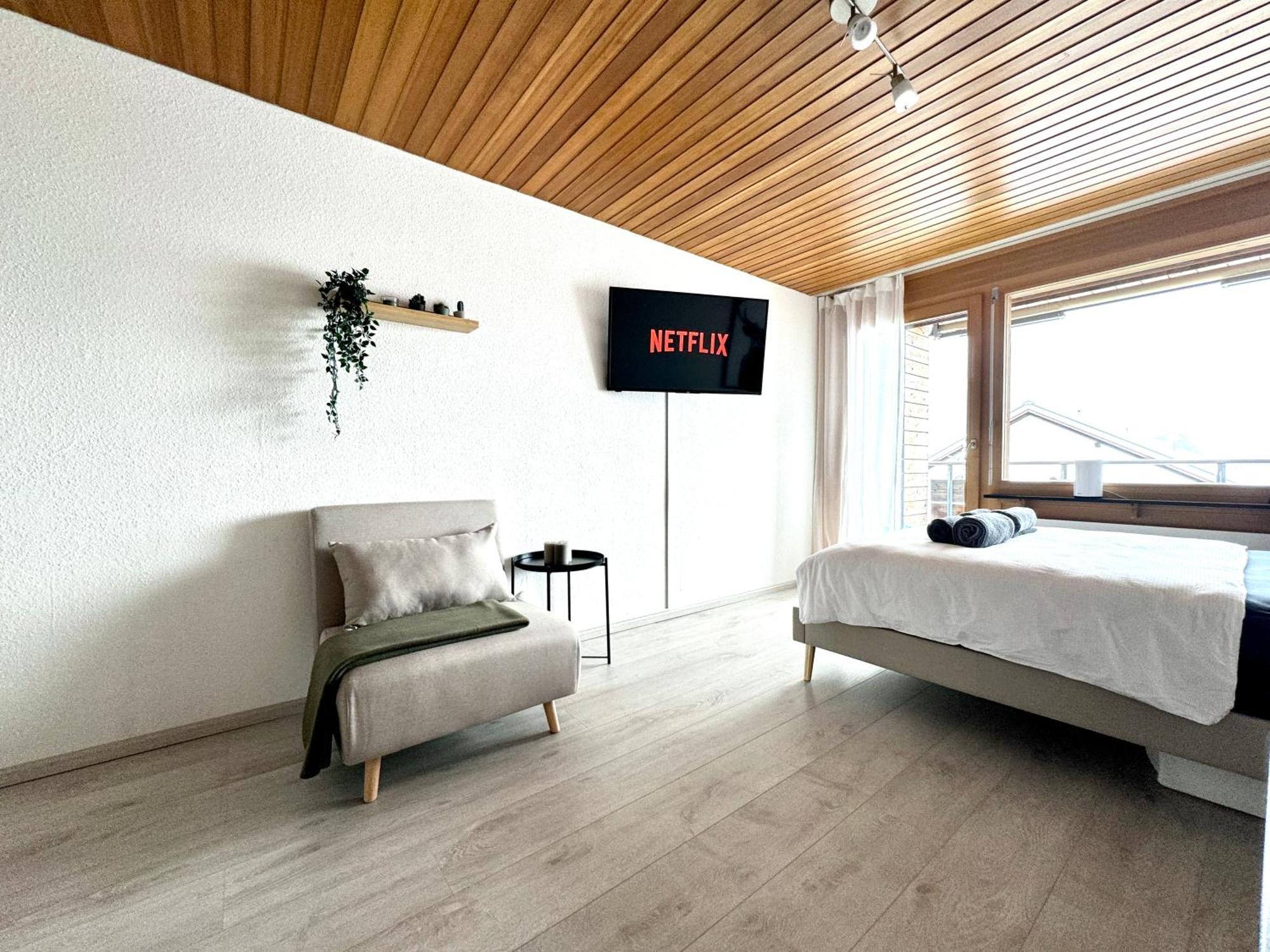 Studio Mit See- Und Bergblick Laax Exterior foto